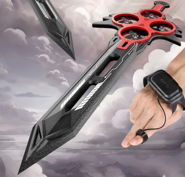Hand-Gesture Controlled Flying Sword Toy Drone – Sword-Shaped RC Airplane with 360° Flip