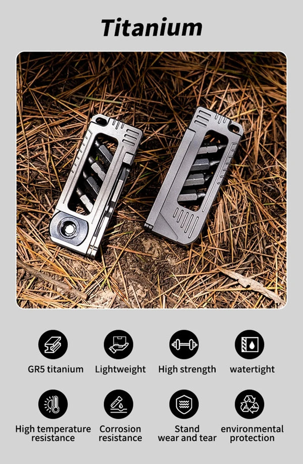 EDC Titanium Alloy Mini Spanner Wrench Multi-Tool – Portable Adjustable Repair Tool