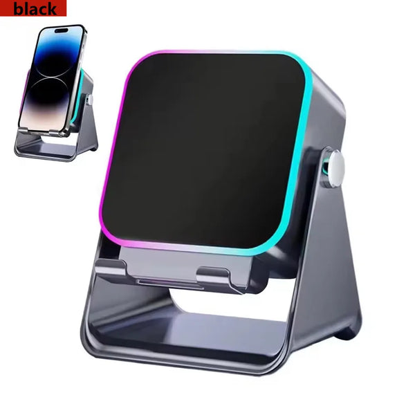 Magnetic Induction Phone Stand Speaker with RGB Light & Bluetooth