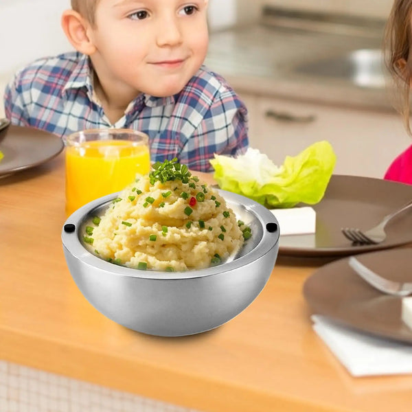 Chilled Serving Bowl – Double-Walled Stainless Steel Insulated Bowl for Dips, Sauces & Salads