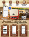 Portable Bluetooth Label Printer with Rechargeable Battery & Fast Printing