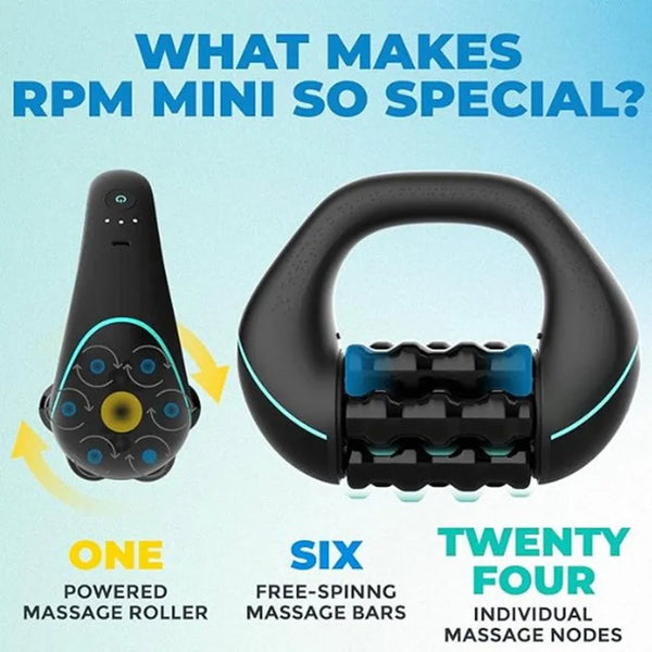 Mini Rolling Percussive Massager – Deep Tissue Muscle Recovery & Whole Body Pain Relief