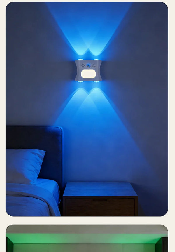 RGB Motion Sensor Night Light – 16 Color Remote Control LED Atmosphere Lampd