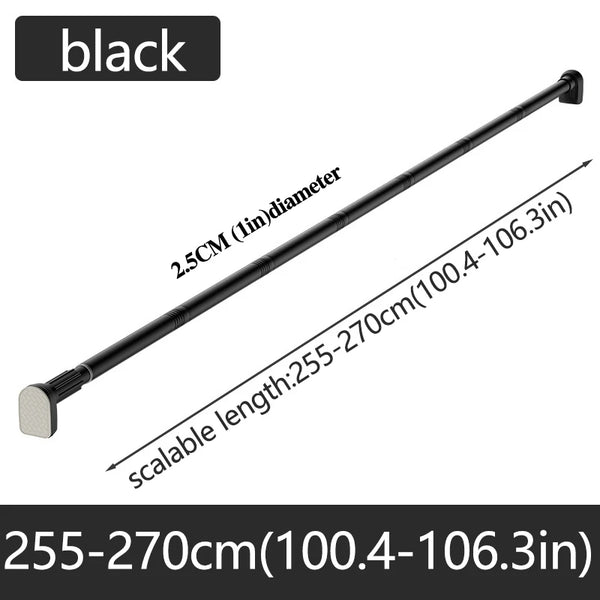 Adjustable Stainless Steel Shower Curtain Rod – No-Drill Telescopic Pole