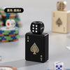 Rotating Dice Playing Cards Windproof Green Flame Gas Lighter – Novelty Collectible Pocket Lighter