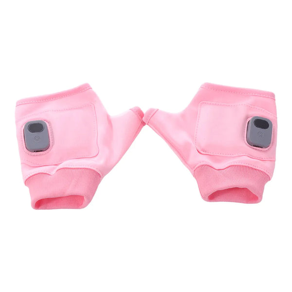 USB Rechargeable Heated Fingerless Gloves – 360° Electric Hand Warmers with Temperature Control