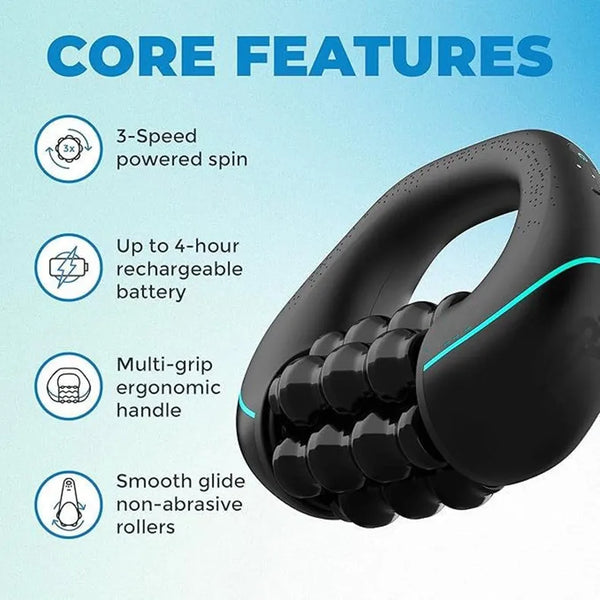 Mini Rolling Percussive Massager – Deep Tissue Muscle Recovery & Whole Body Pain Relief