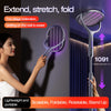 6-in-1 Retractable Electric Mosquito Swatter & Bug Trap Lamp – USB Rechargeable Fly Zapper with Extendable Handle