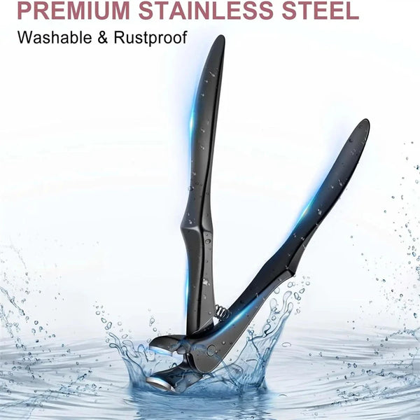 Stainless Steel Nail Clipper with Anti-Splash Design & Large Opening