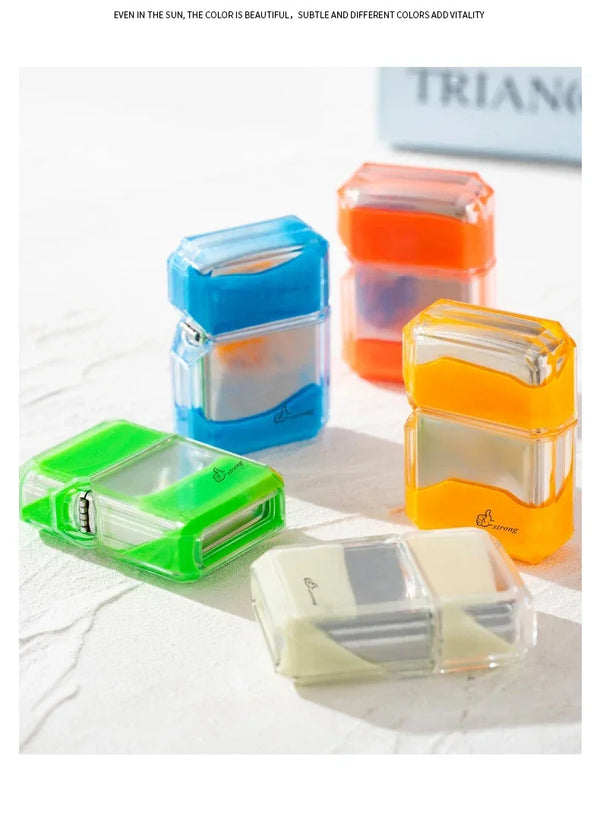 Luminous Quicksand Fluorescent Kerosene Lighter – Windproof Transparent Shell Creative Smoking Accessory Gift