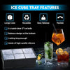 Food-Grade Silicone Ice Tray – Large Square Ice Maker for Drinks & Meal Prep (2PCS)
