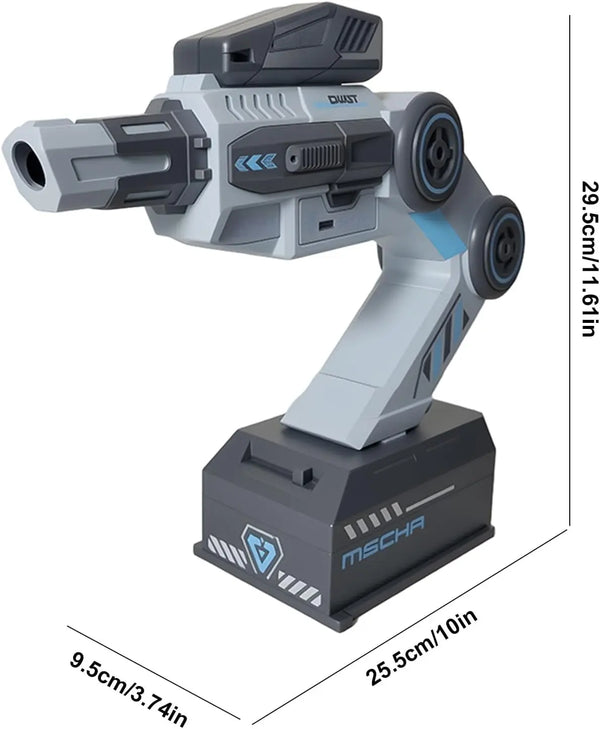 Motion Tracking Blaster – Interactive Soft Bullet Gun with Wearable Shoulder Mount & Sensory Control Headphones