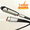 240W Type-C Fast Charging Cable with Foldable Phone & Tablet Stand