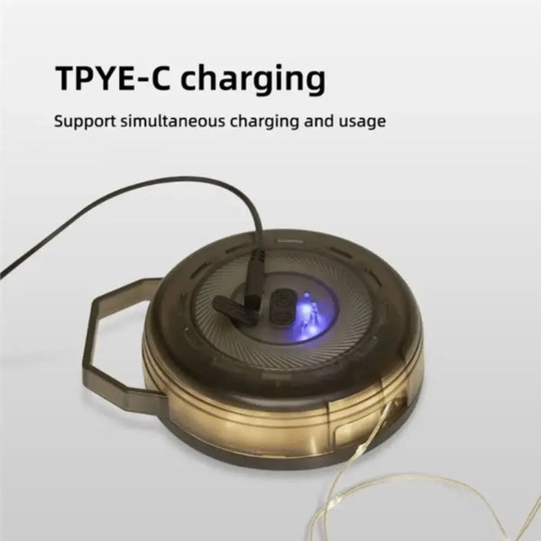 LED Tent Light Strip – Hand Crank Portable Canopy Light with 10M Storage Reel