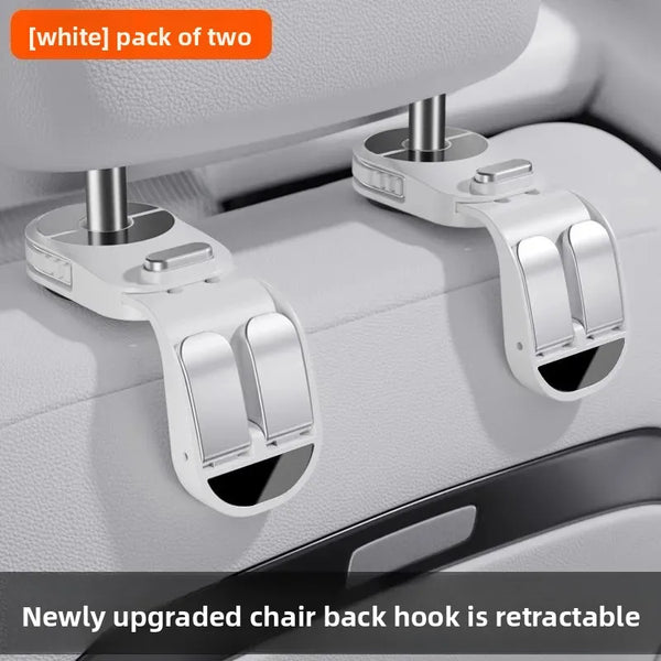 Car Seat Back Hook with Hidden Mount – Universal Headrest Storage Hanger