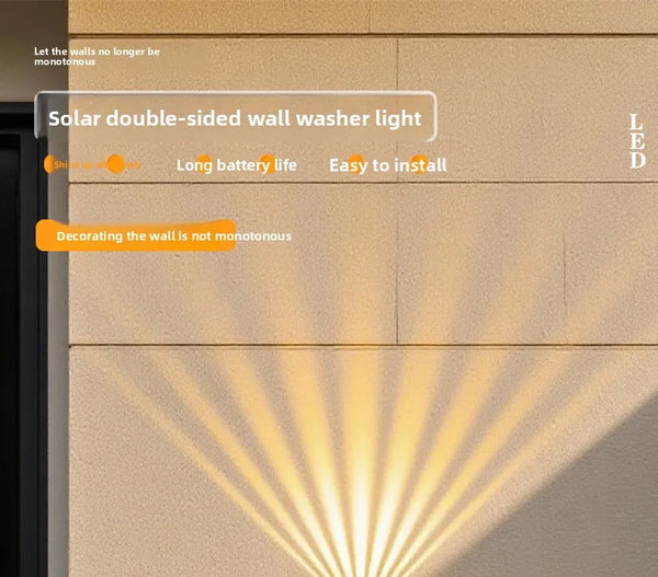 Solar Wall Washing Lamp – Outdoor Waterproof Courtyard Spotlight & Landscape Wall Decoration Light