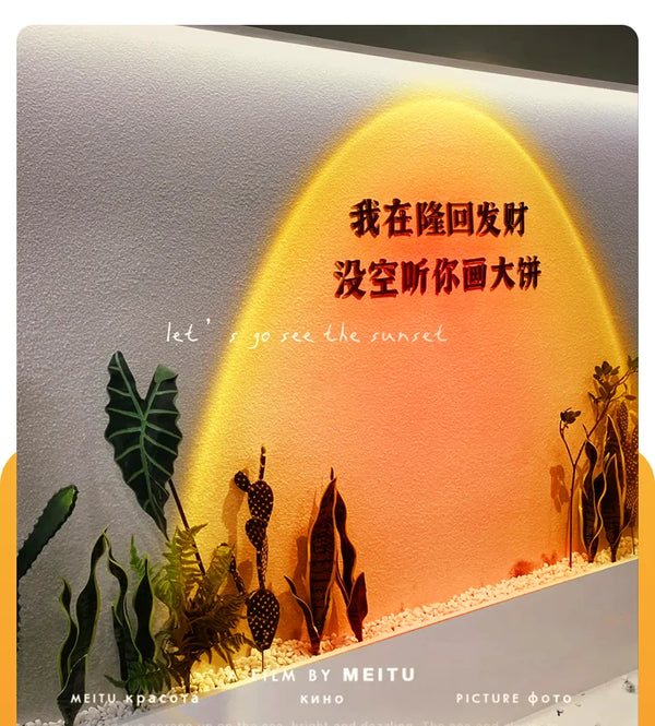 LED Sunset Lamp – Adjustable COB Spotlight Wall Washing Ceiling Light for Living Room & Bedroom