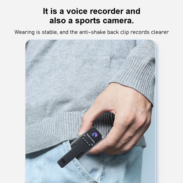 HD 1080P Mini Camera – Portable Body Cam with Infrared Night Vision