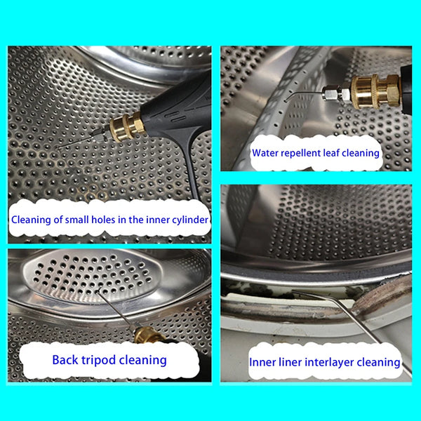 Stainless Steel High Pressure Cleaning Needle Nozzle – 1/4" Quick Connect Deep Cleaning Sprayer