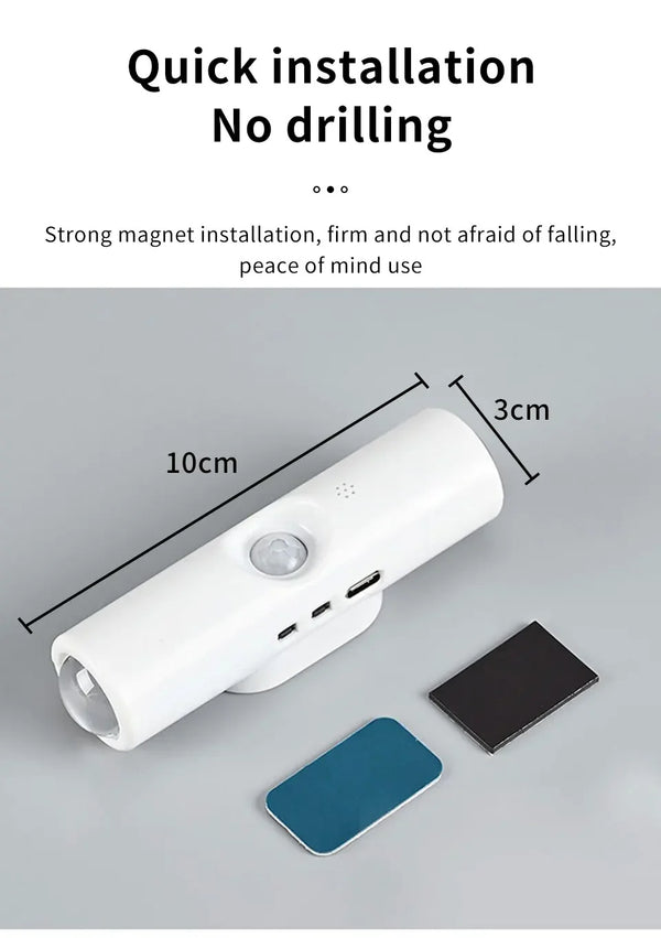 LED Motion Sensor Night Light – RGB Color Changing Wireless Magnetic Rechargeable Wall Lamp