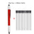 SearchFindOrder 1 Red 10 Black ink Multifunctional 6-in-1 Precision Pen Screwdriver Ruler Caliper Touchscreen Stylus Level and Ballpoint Pen