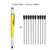 SearchFindOrder 1 Yellow 10 BlueInk Multifunctional 6-in-1 Precision Pen Screwdriver Ruler Caliper Touchscreen Stylus Level and Ballpoint Pen