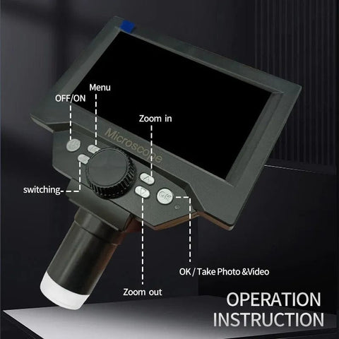 SearchFindOrder 1000X LCD Digital Microscope 10-1000X Magnifier with Stand