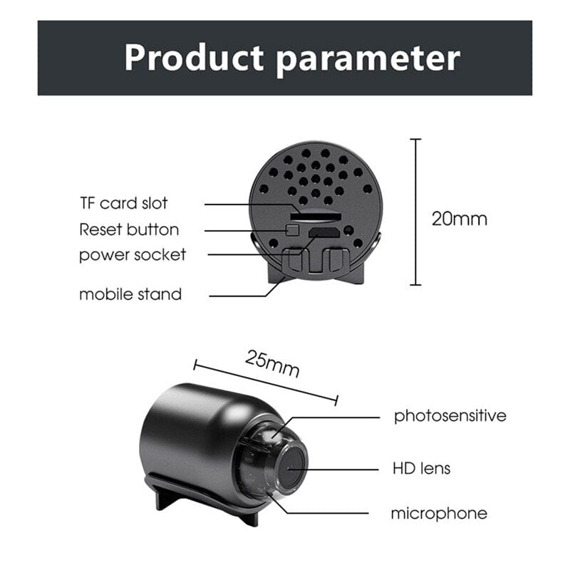 1080P HD Smart Indoor Outdoor Wi-Fi Security Camera with 160° Wide Ang ...