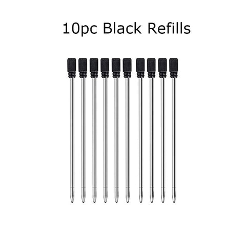 SearchFindOrder 10pc Black Refills Multifunctional 6-in-1 Precision Pen Screwdriver Ruler Caliper Touchscreen Stylus Level and Ballpoint Pen