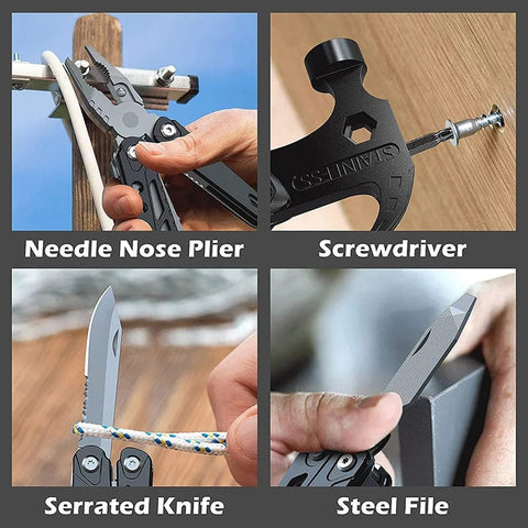 SearchFindOrder 14-in-1 MultiTool: Ultimate Hammer and Utility Companion for Home, Camping, and Survival Adventures