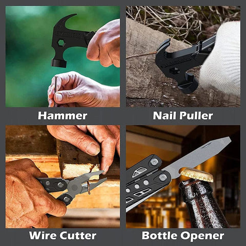 SearchFindOrder 14-in-1 MultiTool: Ultimate Hammer and Utility Companion for Home, Camping, and Survival Adventures