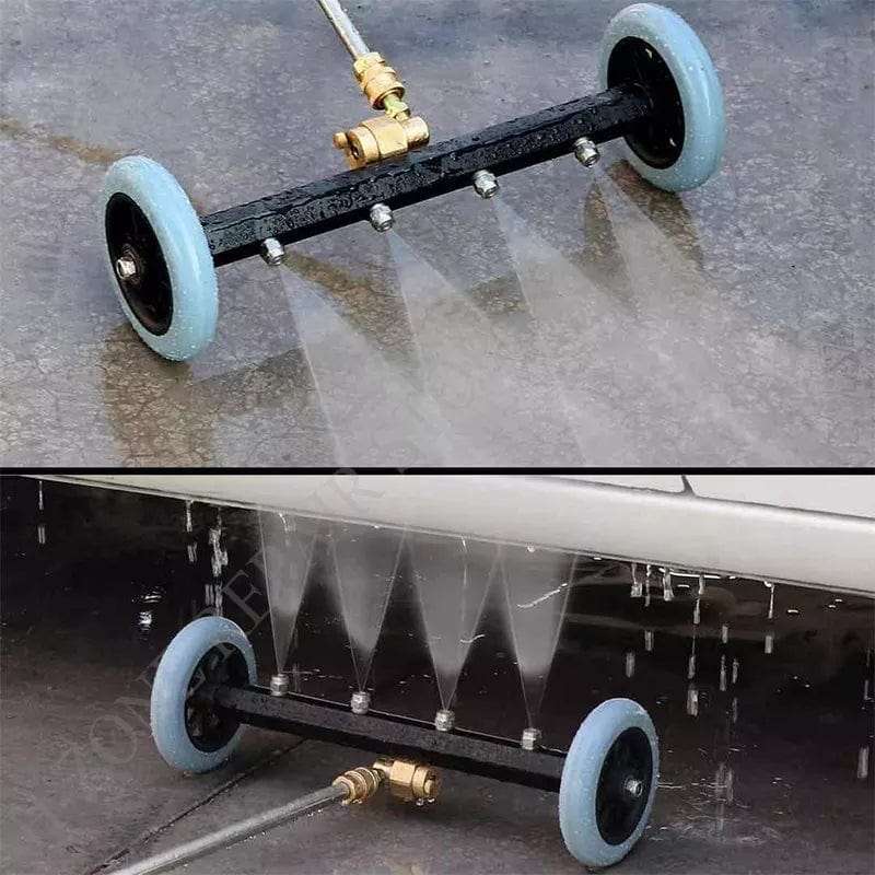 Pressure Washer Undercarriage Cleaner, 16 Inch Undercarriage Washer,  Hydraulic Powered Under Car Cleaner with Straight Extension Wand, 5000 PSI