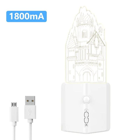 SearchFindOrder 1800mA Enchanted Castle Guardian Rechargeable LED Nightlight with Motion Sensor