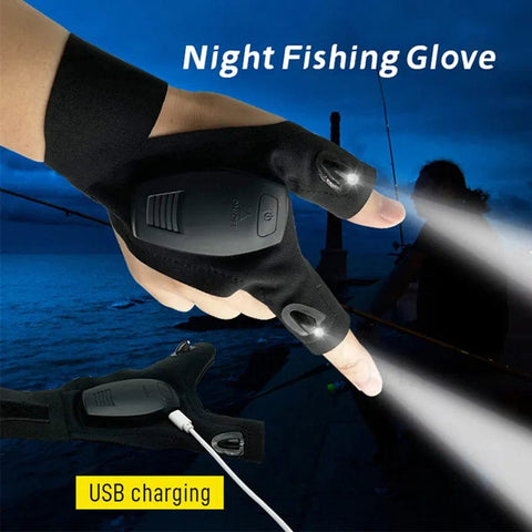 SearchFindOrder 1pc USB charging Rechargeable LED Finger Flashlight Glove