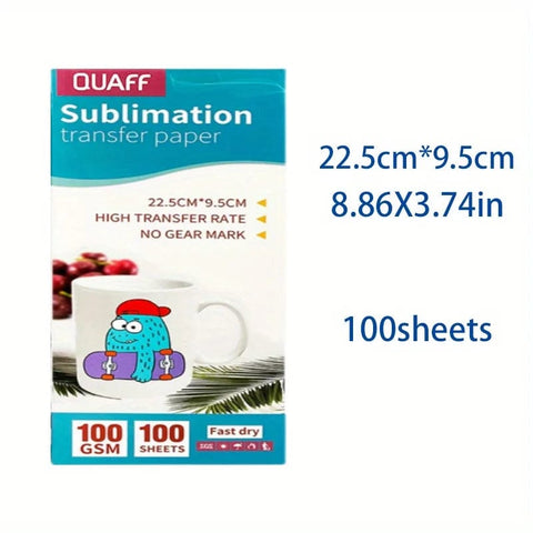 SearchFindOrder 1set 100 Sheets for Heat Press Printer Machine for Sublimation Mugs
