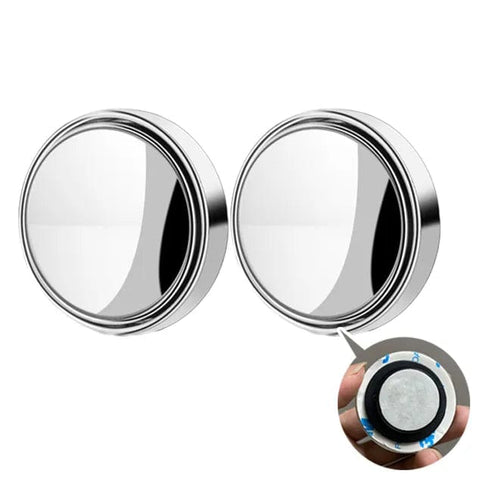 SearchFindOrder 2 pcs silver B 360 Wide Angle Convex Dual-Mount Rear-View Blind Spot Mirrors