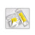 SearchFindOrder 2pcs Lemon Solar-Powered Aroma Enhancer & Decorative Mini Air Conditioner