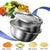 SearchFindOrder 3-in-1 Stainless Steel Vegetable Slicer, Cutter, and Drain Basket
