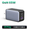 SearchFindOrder 3 Ports GaN 65W US / CHINA 65W Travel Adapter