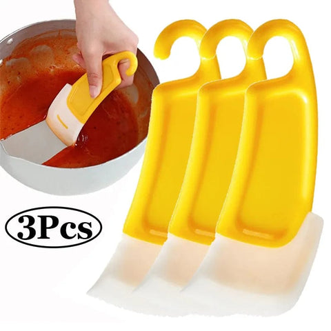 SearchFindOrder 3pcs Multi-Purpose Silicone Spatula Ideal for Kitchen Cleanup, Cake Baking, and Pastry Work