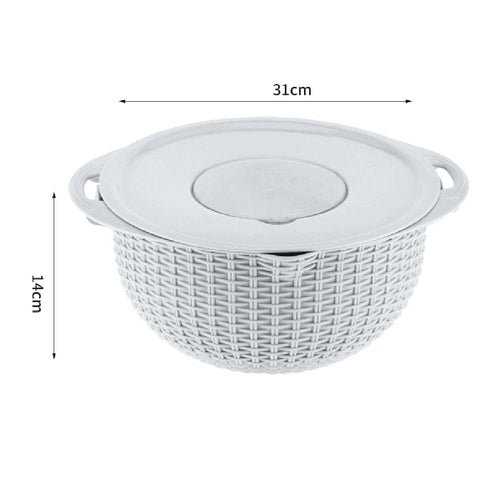 SearchFindOrder 4-in-1 Colander with Mixing Bowl Set
