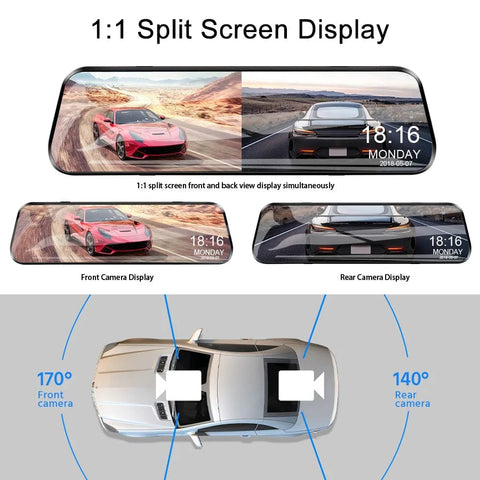 SearchFindOrder 4K Car Mirror Touch Screen Rear View Dash Cam