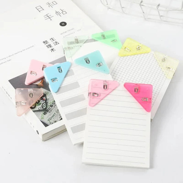 SearchFindOrder 5pcs-random colors Multi Color Triangular Corner Clip
