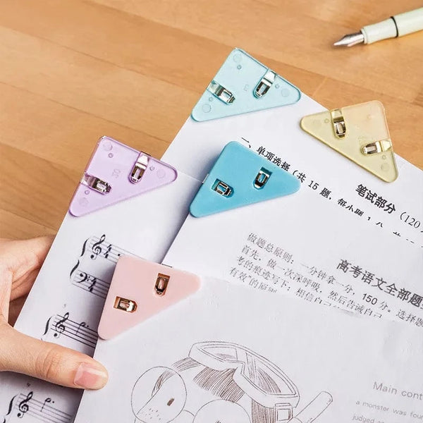 SearchFindOrder 5pcs-random colors Multi Color Triangular Corner Clip