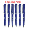 SearchFindOrder 6 blue Magic Flow 6-Piece Infinite Inkless Fountain Pen Set for Art, Sketching, and Kids' Gifts