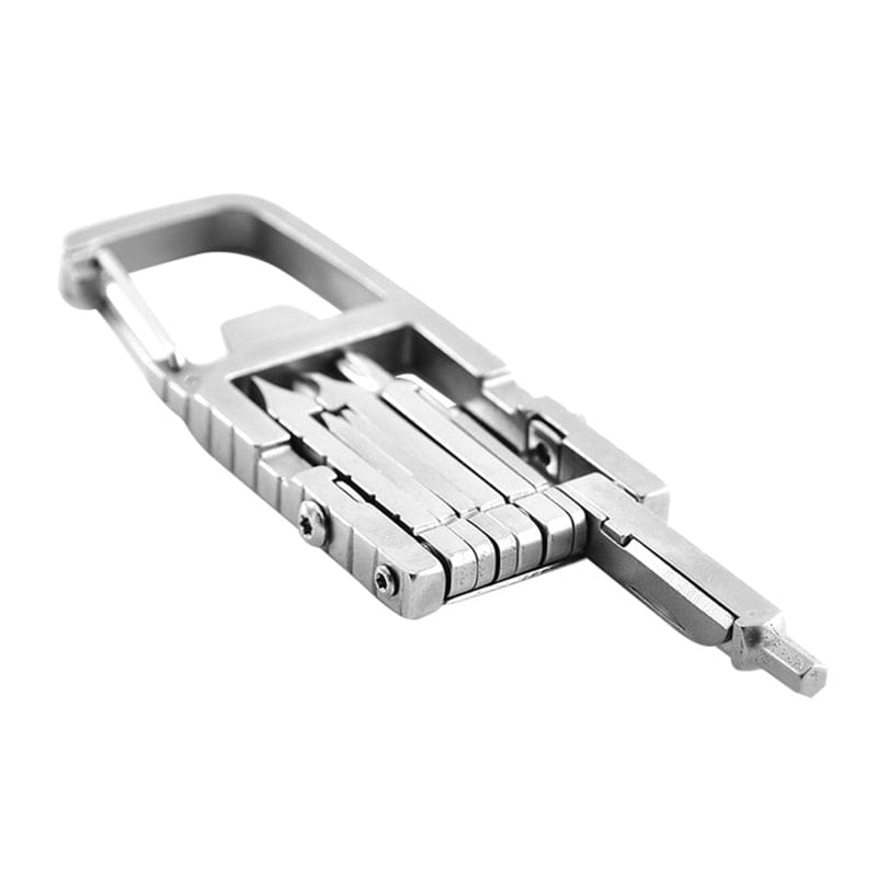 12-in-1 Keychain Stainless-Steel Folding Multitool, Screwdriver Bit To ...
