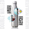 SearchFindOrder Aqua Pro 500 Premium Double-Wall Vacuum Insulated Stainless Steel Sports Bottle