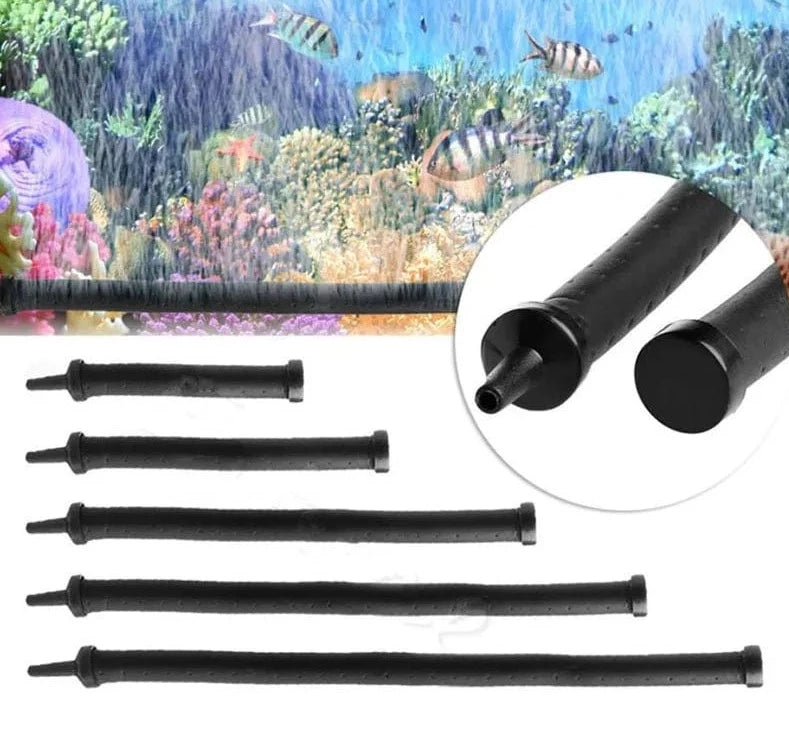 2 Pcs Fish Tank Bubble Wall Air Stone Tube With Suction Cup Aquarium High Efficiency Oxygen Pump Diffuser Bubble Aeration Air Stone Bar Tube 7inch