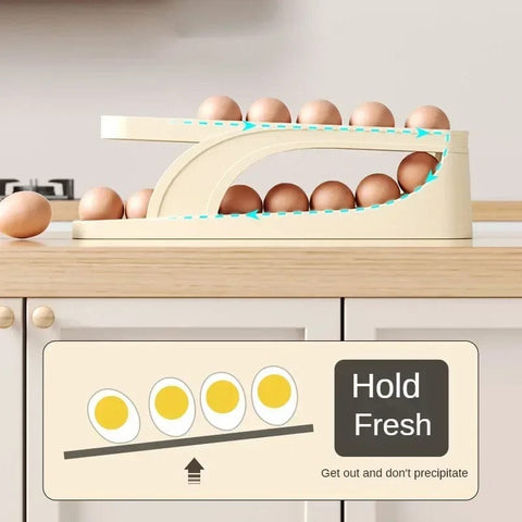 SearchFindOrder Automatic Rolling Egg Rack Holder Storage Box