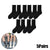 SearchFindOrder B Black 5PCS Playful Magnetic Gaze Harmony Socks Black & White Edition